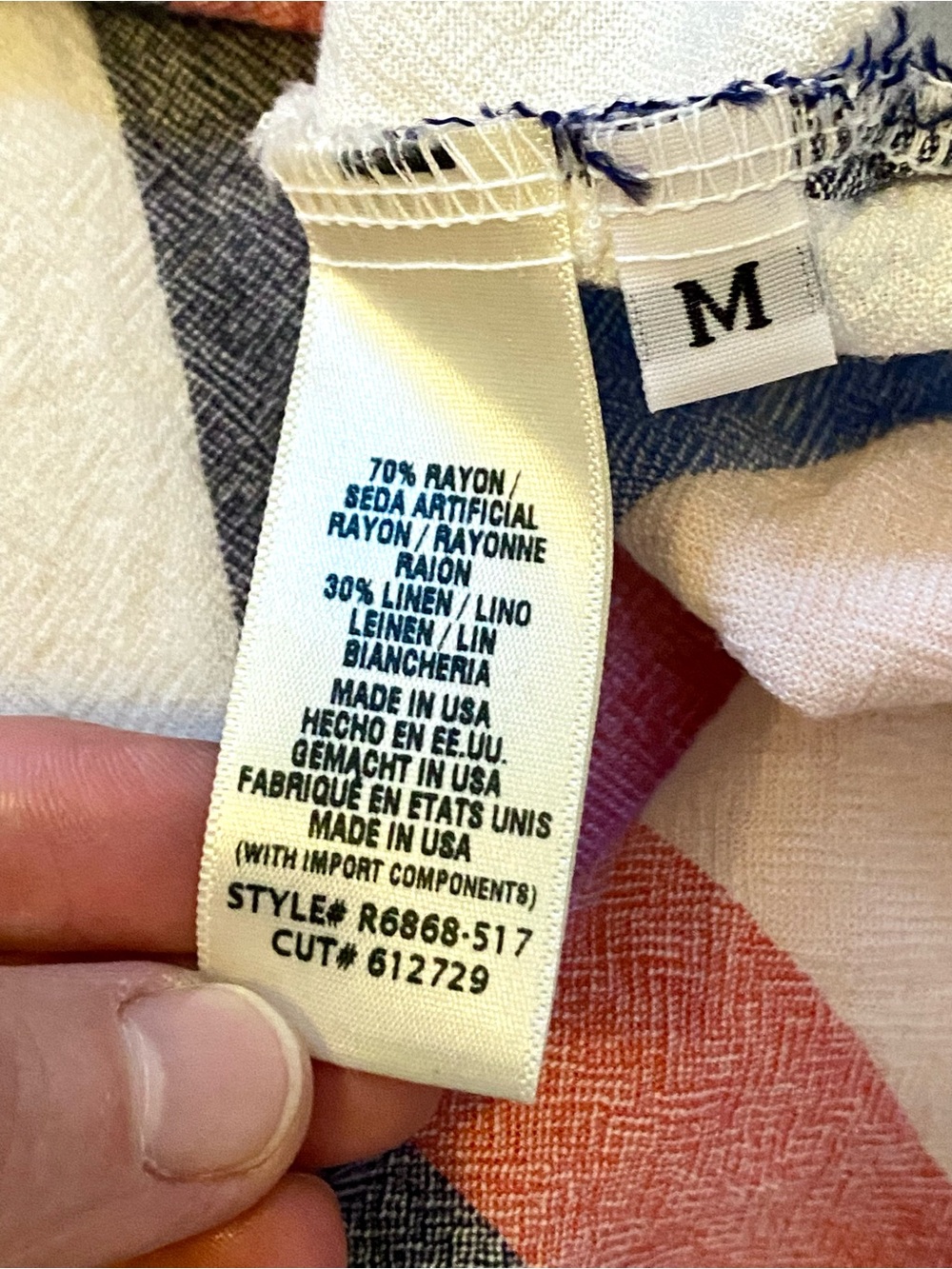 CLOTH & STONE ANTHROPOLOGIE striped linen blend halter dress - Picture 5 of 10